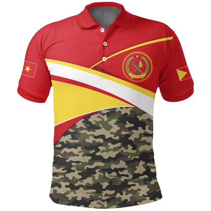 Polo Shirt - Tigray Flag TPLF Camo Red Polo Shirt