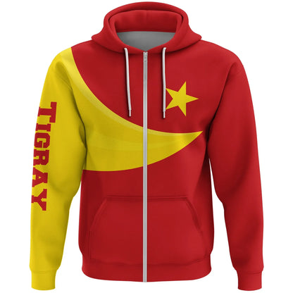 Zip Hoodie Tigray Coat Of Arms Flag Lion Ver 03 Zip Hoodie