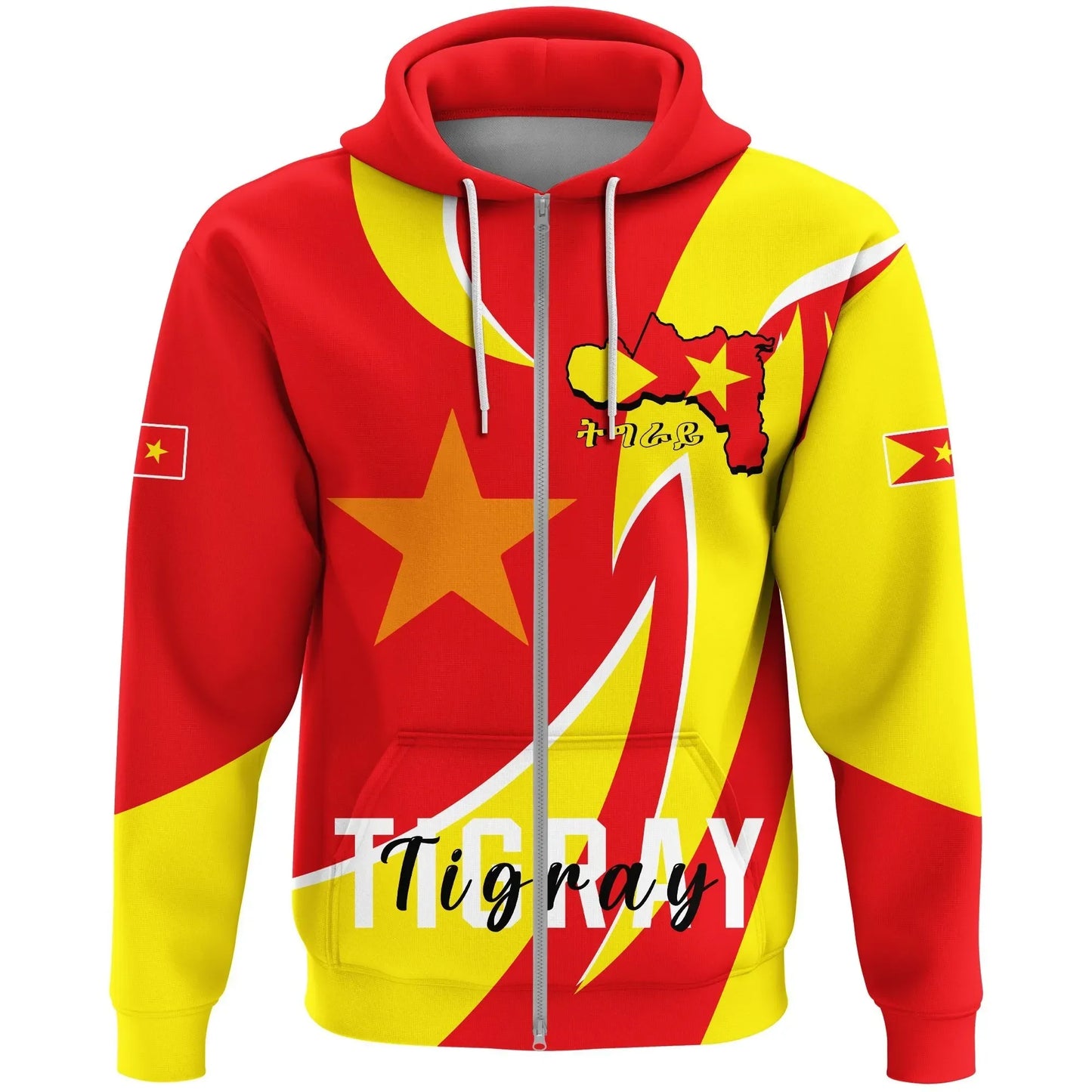 Zip Hoodie Tigray In My Heart Simple Style Zip Hoodie