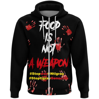 Zip Hoodie Tigray Food is not a weapon Zip Hoodie