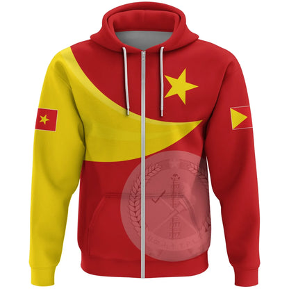 Zip Hoodie Tigray Coat Of Arms Flag Lion Zip Hoodie
