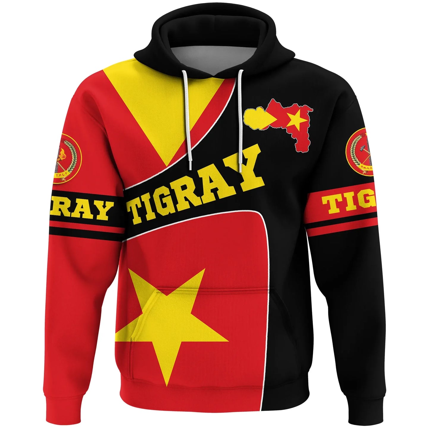 Zip Hoodie Tigray Hoodie Flag Map Zip Hoodie