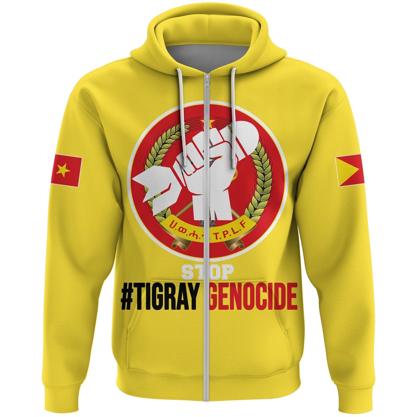 Zip Hoodie Tigray Genocide Flag T.P.L.F Zip Hoodie