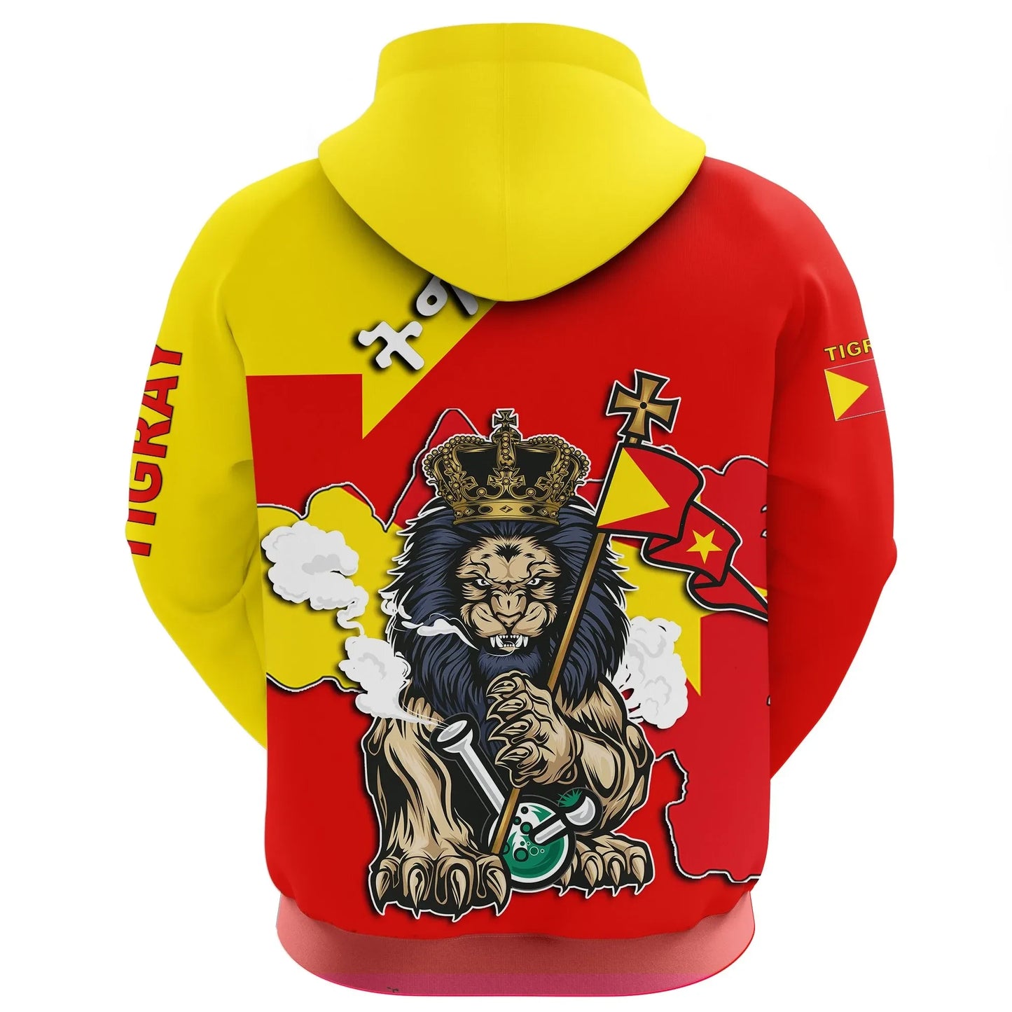 Zip Hoodie Tigray Lion Flag Map Zip Hoodie