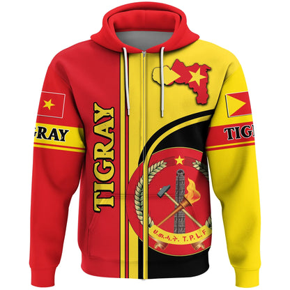 Zip Hoodie Tigray New Coat Of Arms New Zip Hoodie