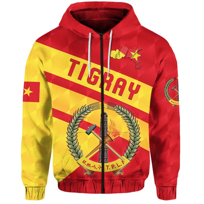 Zip Hoodie Tigray Sporty Style Zip Hoodie