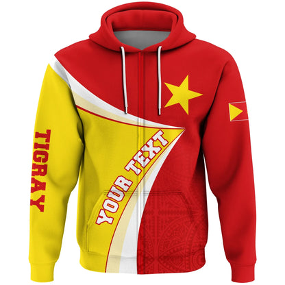 Zip Hoodie Personalized Tigray Flag Strong Tattoo Africa Zip Hoodie