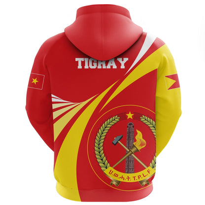 Zip Hoodie Tigray Swirly Lion Flag Tigray Swirlt Ver 2 Zip Hoodie
