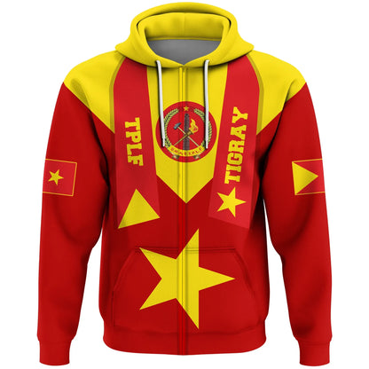 Zip Hoodie Tigray Tigray Flag Proud Red Zip Hoodie