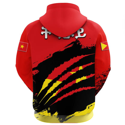 Zip Hoodie Tigray Flag Map Special Zip Hoodie