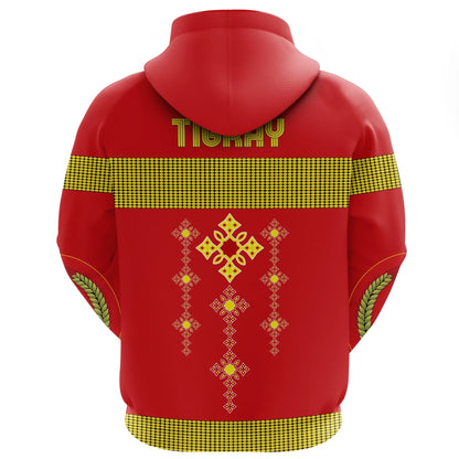 Zip Hoodie Tigray Round Pattern Flag Zip Hoodie