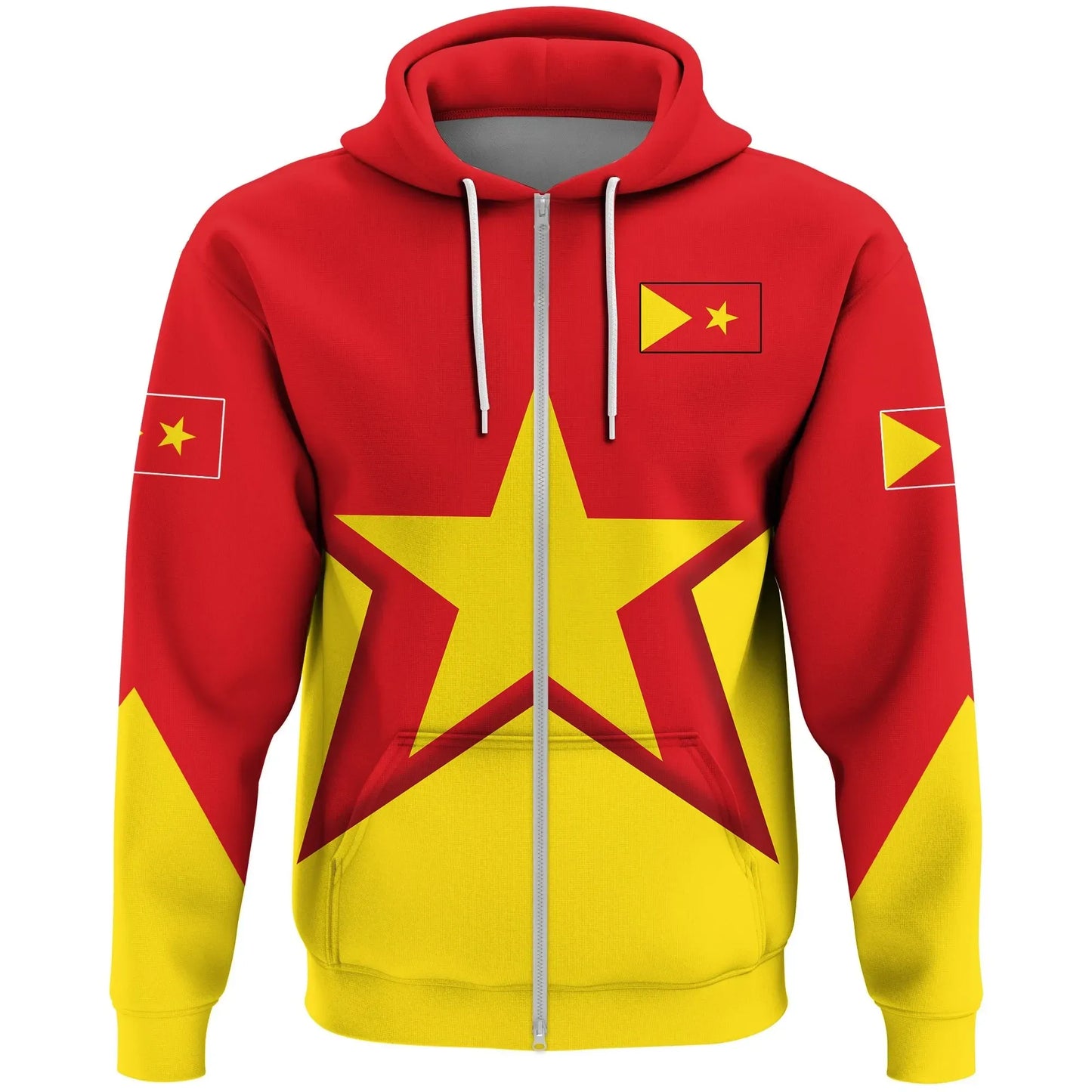Zip Hoodie Tigray Flag Star Zip Hoodie