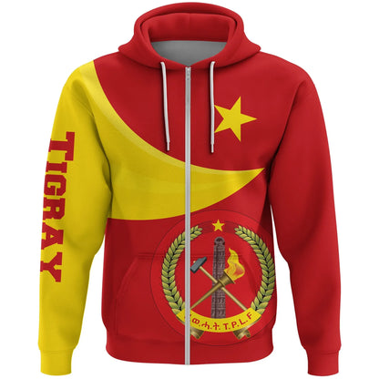 Zip Hoodie Tigray Coat Of Arms Flag Lion Ver 06 Zip Hoodie