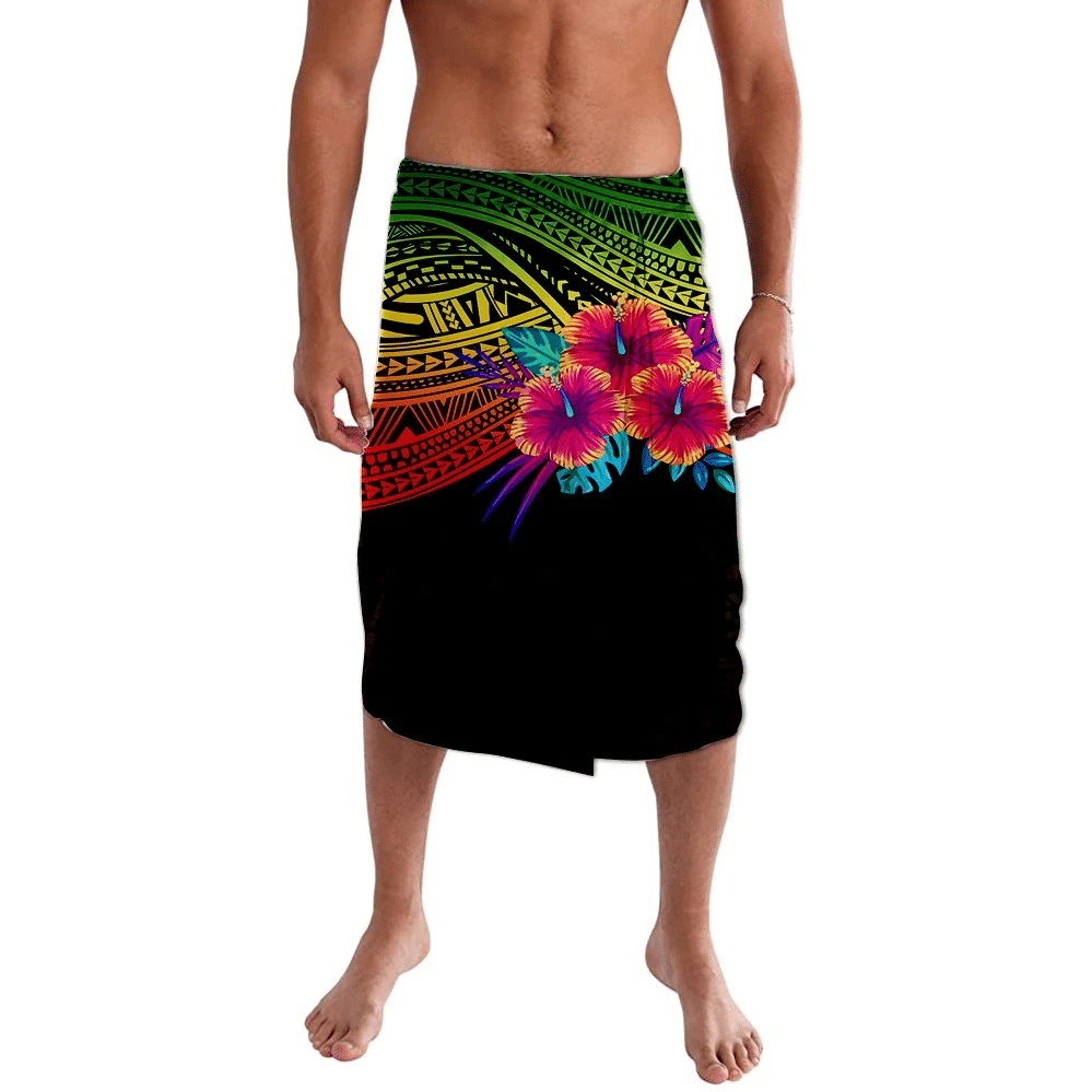 Polynesian Clothing - Polynesian Triple Reggae Hibiscus Lavalava