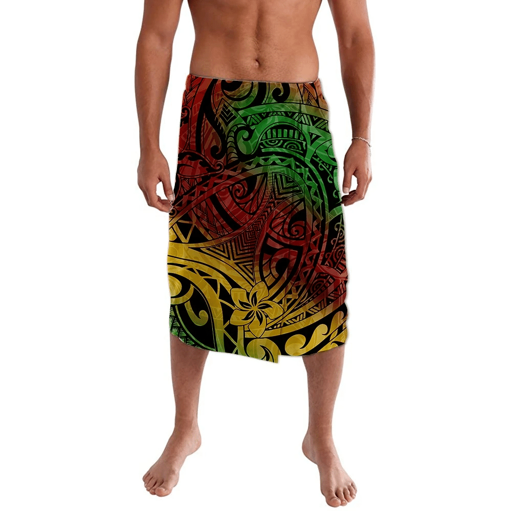 Polynesian Clothing - Plumeria Polynesian Reggae Gradient Lavalava