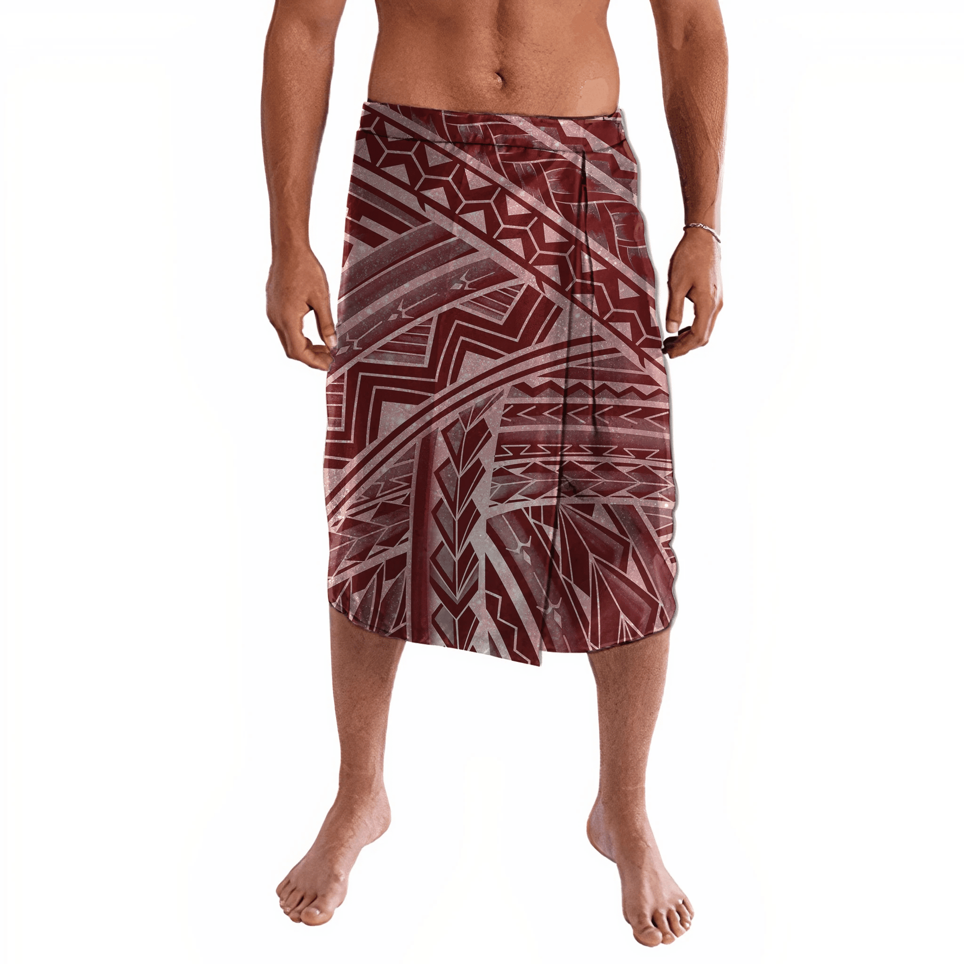 Polynesian Clothing - Polynesian Spearhead Red Galaxy Lavalava