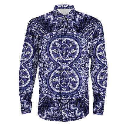 Shirt Fabric Pattern Long Sleeve Button Shirt