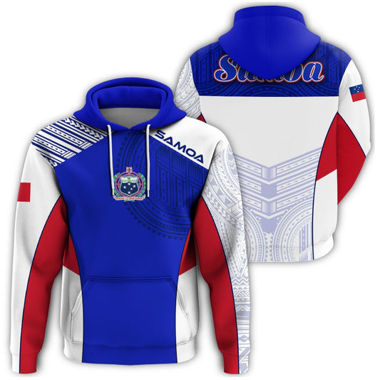Polynesian Hoodie Samoa Hoodie Samoa Pe'a Tatau Rugby Hoodie