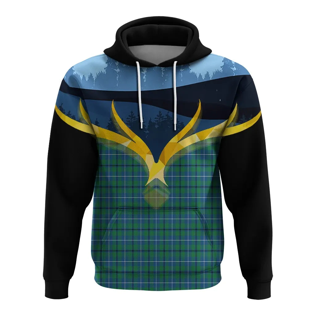 Printivon Douglas Ancient Clan Night Of Deer Hoodie