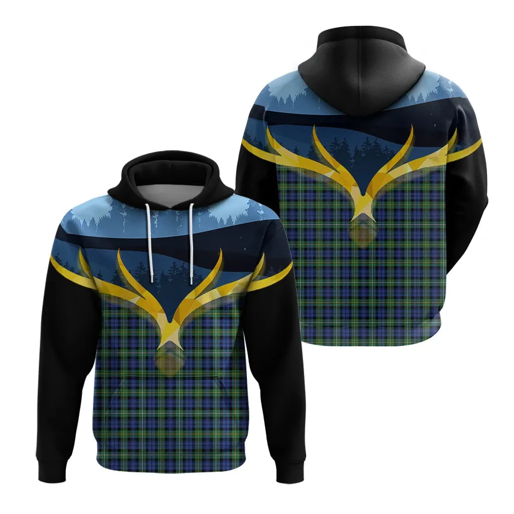 Printivon Campbell Argyll Ancient Clan Night Of Deer Hoodie