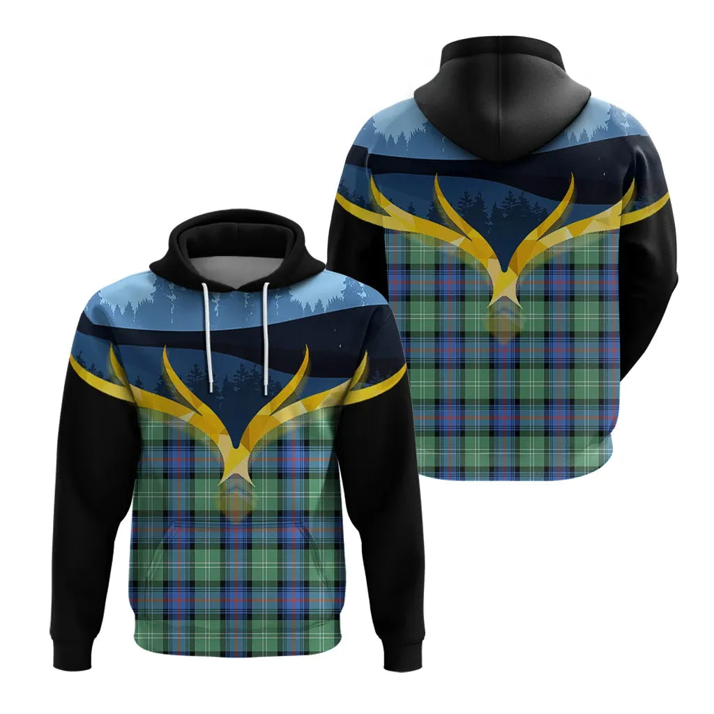 Printivon Sutherland Old Ancient Clan Night Of Deer Hoodie