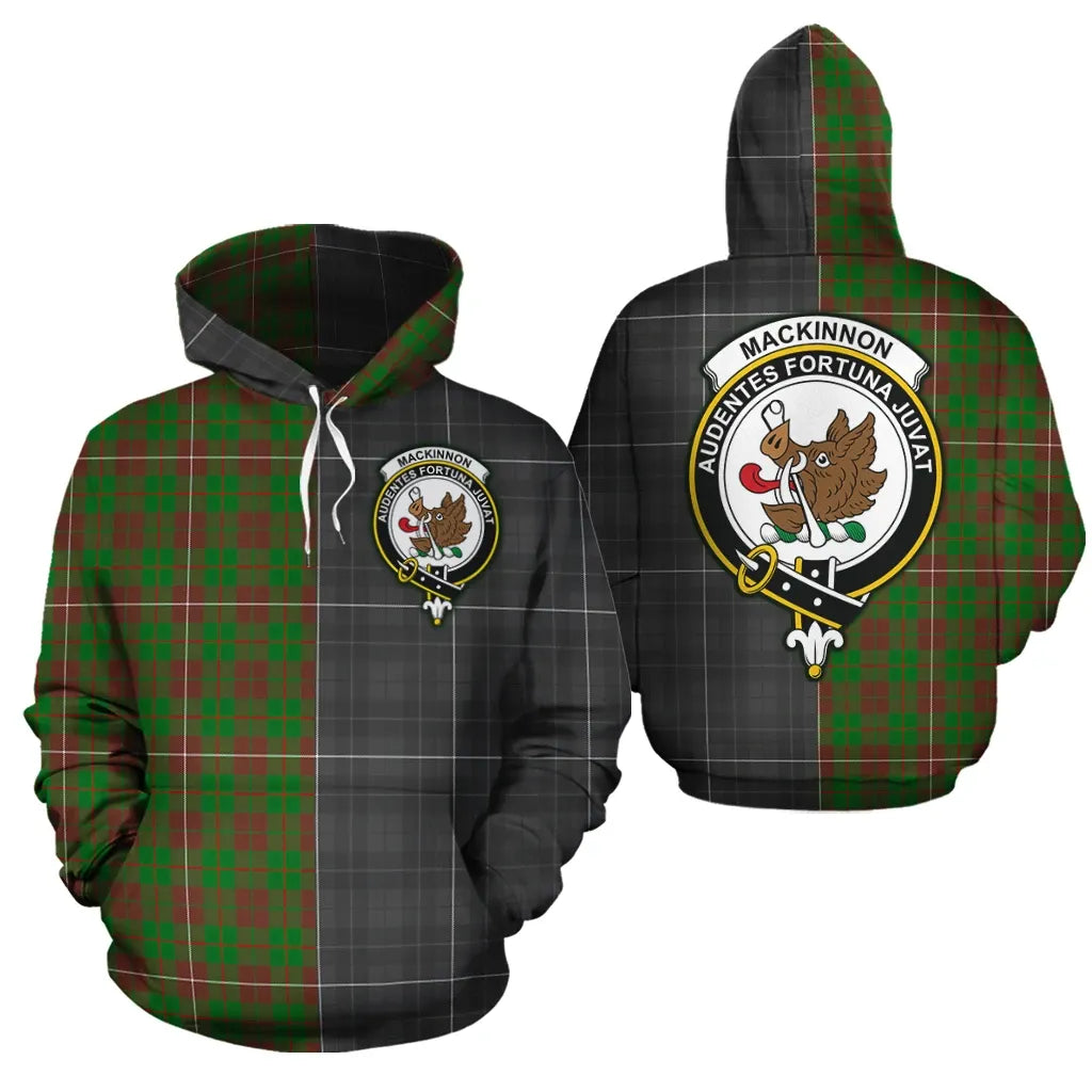 Printivon Mackinnon Hunting Modern Clan Half Of Me New Version Crest Tartan Hoodie