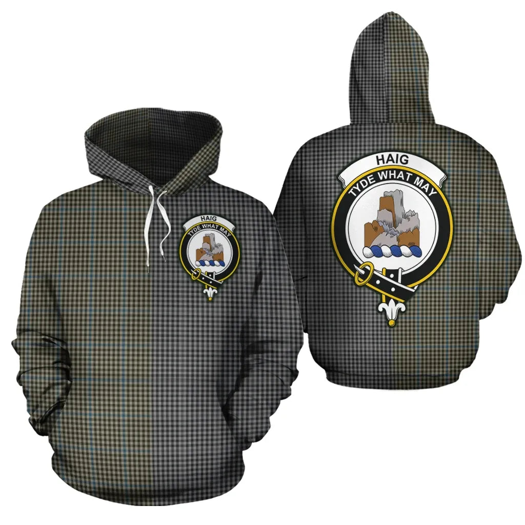 Printivon Haig Clan Half Of Me New Version Crest Tartan Hoodie