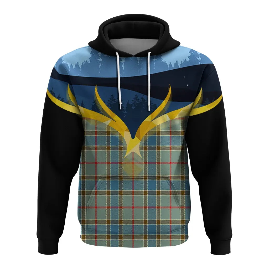 Printivon Balfour Blue Clan Night Of Deer Hoodie
