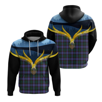 Printivon Guthrie Modern Clan Night Of Deer Hoodie