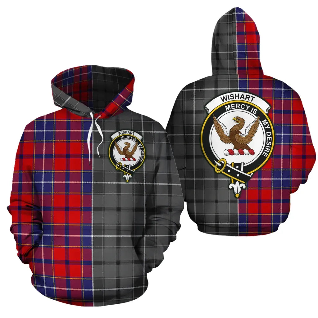 Printivon Wishart Dress Clan Half Of Me New Version Crest Tartan Hoodie