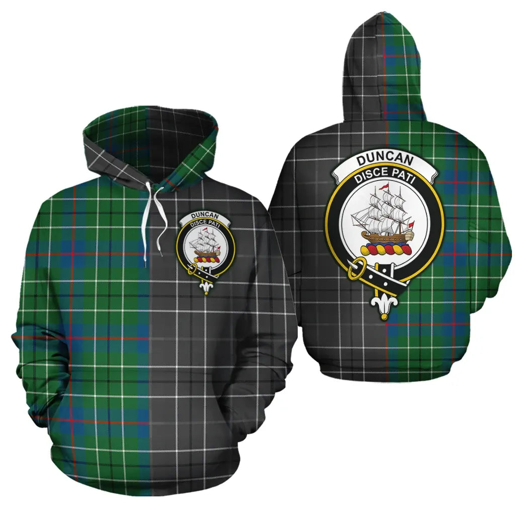Printivon Duncan Ancient Clan Half Of Me New Version Crest Tartan Hoodie