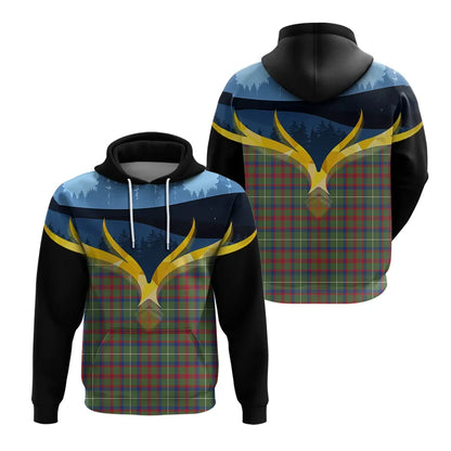 Printivon Shaw Green Modern Clan Night Of Deer Hoodie