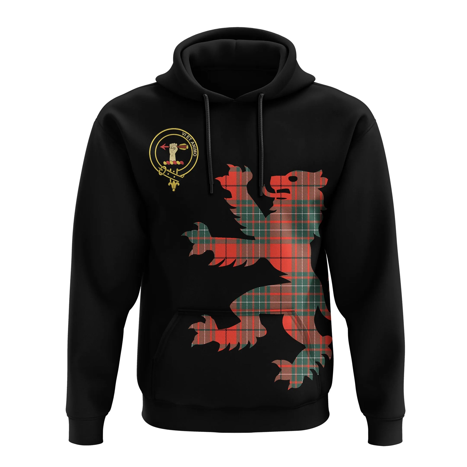 Printivon Cumming Tartan Lion And Thistle Hoodie