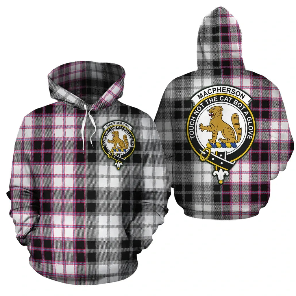 Printivon Macpherson Hunting Modern Clan Half Of Me New Version Crest Tartan Hoodie