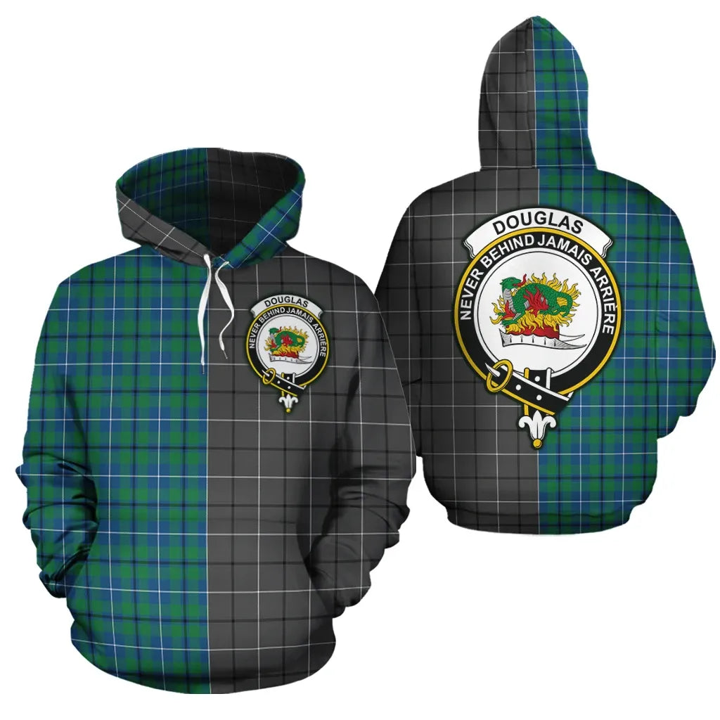 Printivon Douglas Ancient Clan Half Of Me New Version Crest Tartan Hoodie