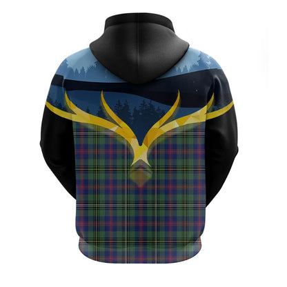 Printivon Wood Modern Clan Night Of Deer Hoodie