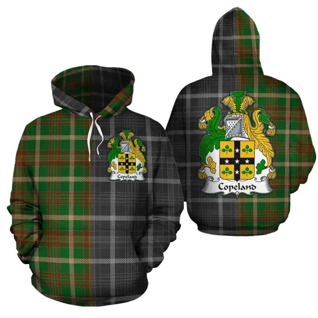 Printivon Copeland Clan Half Of Me New Version Crest Tartan Hoodie