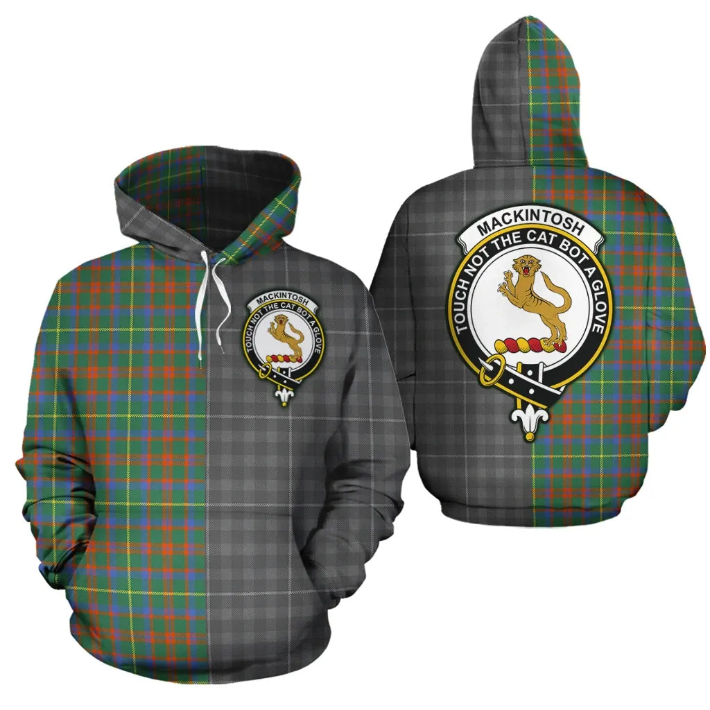 Printivon Mackintosh Hunting Ancient Clan Half Of Me New Version Crest Tartan Hoodie