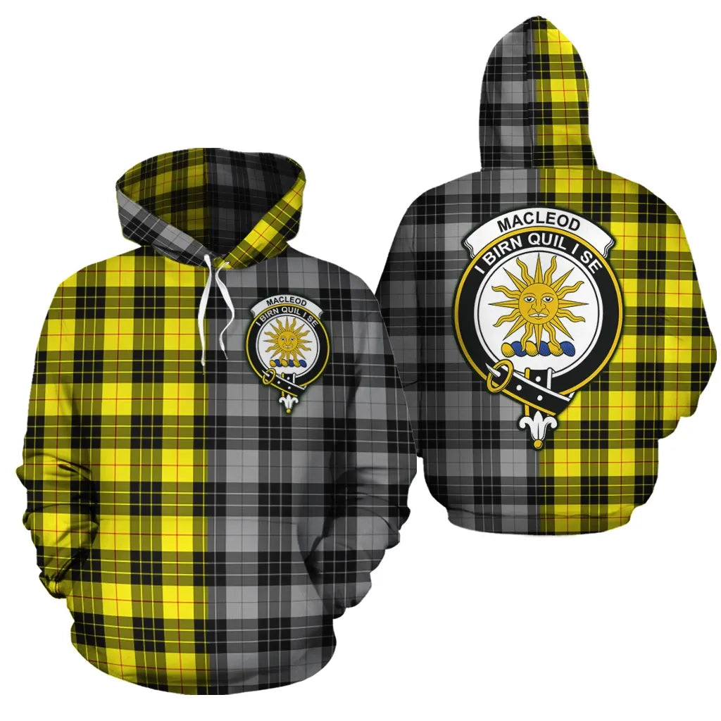 Printivon Macleod Of Lewis Modern Clan Half Of Me New Version Crest Tartan Hoodie