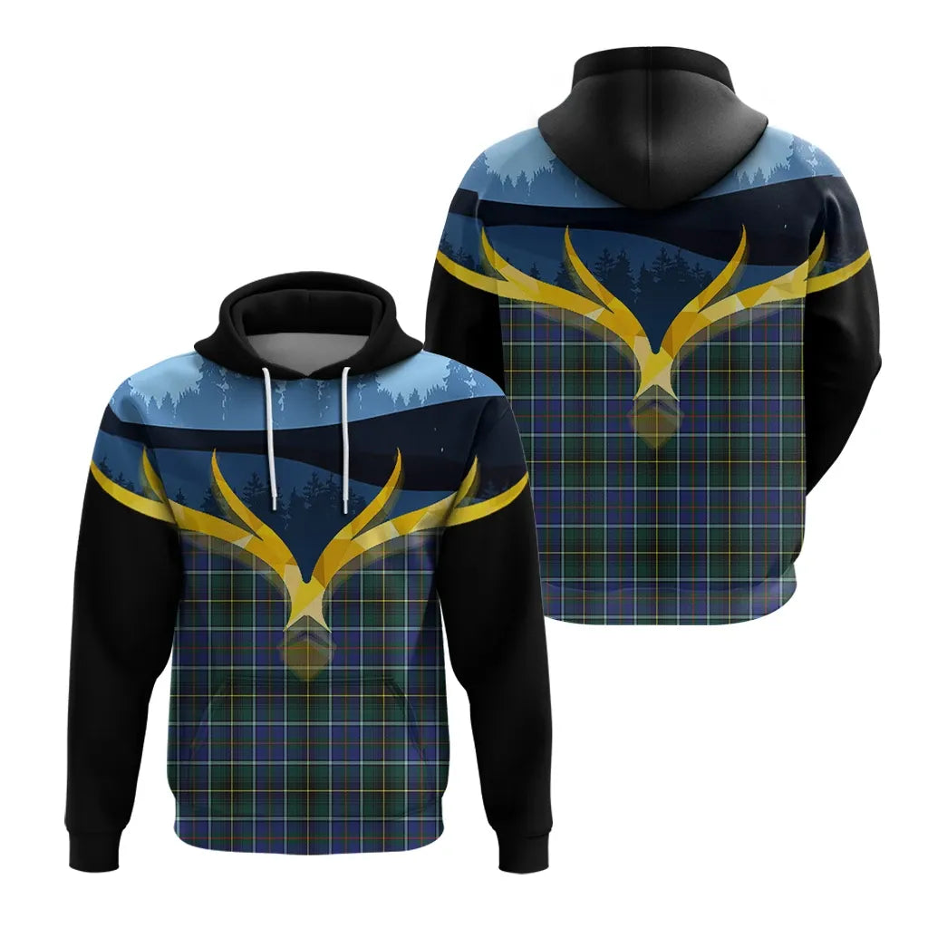 Printivon Macinnes Modern Clan Night Of Deer Hoodie