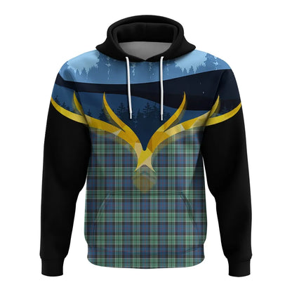 Printivon Leslie Hunting Ancient Clan Night Of Deer Hoodie