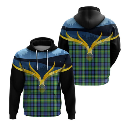 Printivon Gordon Old Ancient Clan Night Of Deer Hoodie