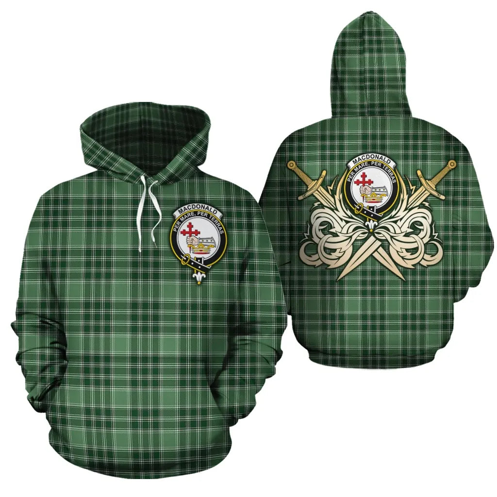 Printivon Macdonald Lord Of The Isles Hunting Clan Crest Tartan Scottish Gold Thistle Hoodie