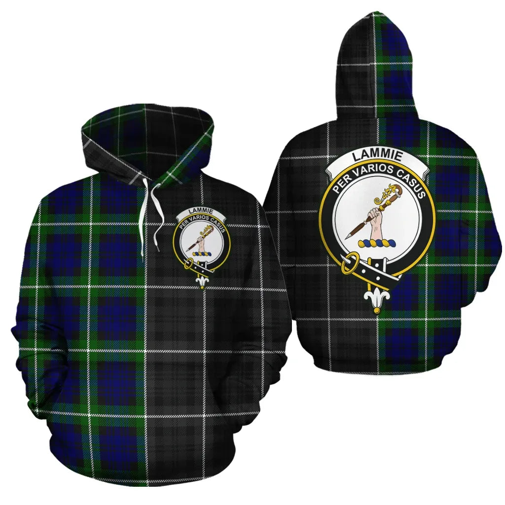 Printivon Lammie Clan Half Of Me New Version Crest Tartan Hoodie
