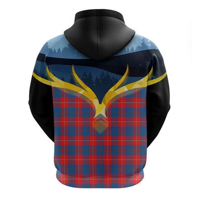 Printivon Galloway Red Clan Night Of Deer Hoodie