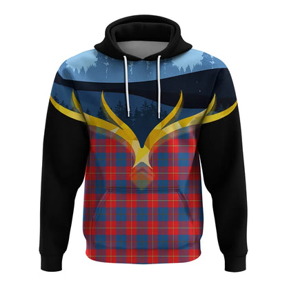 Printivon Galloway Red Clan Night Of Deer Hoodie