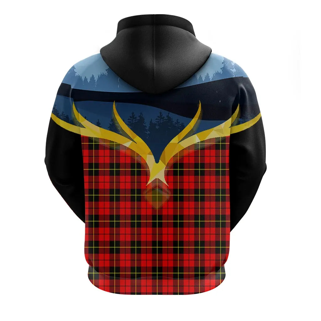Printivon Wallace Hunting Red Clan Night Of Deer Hoodie
