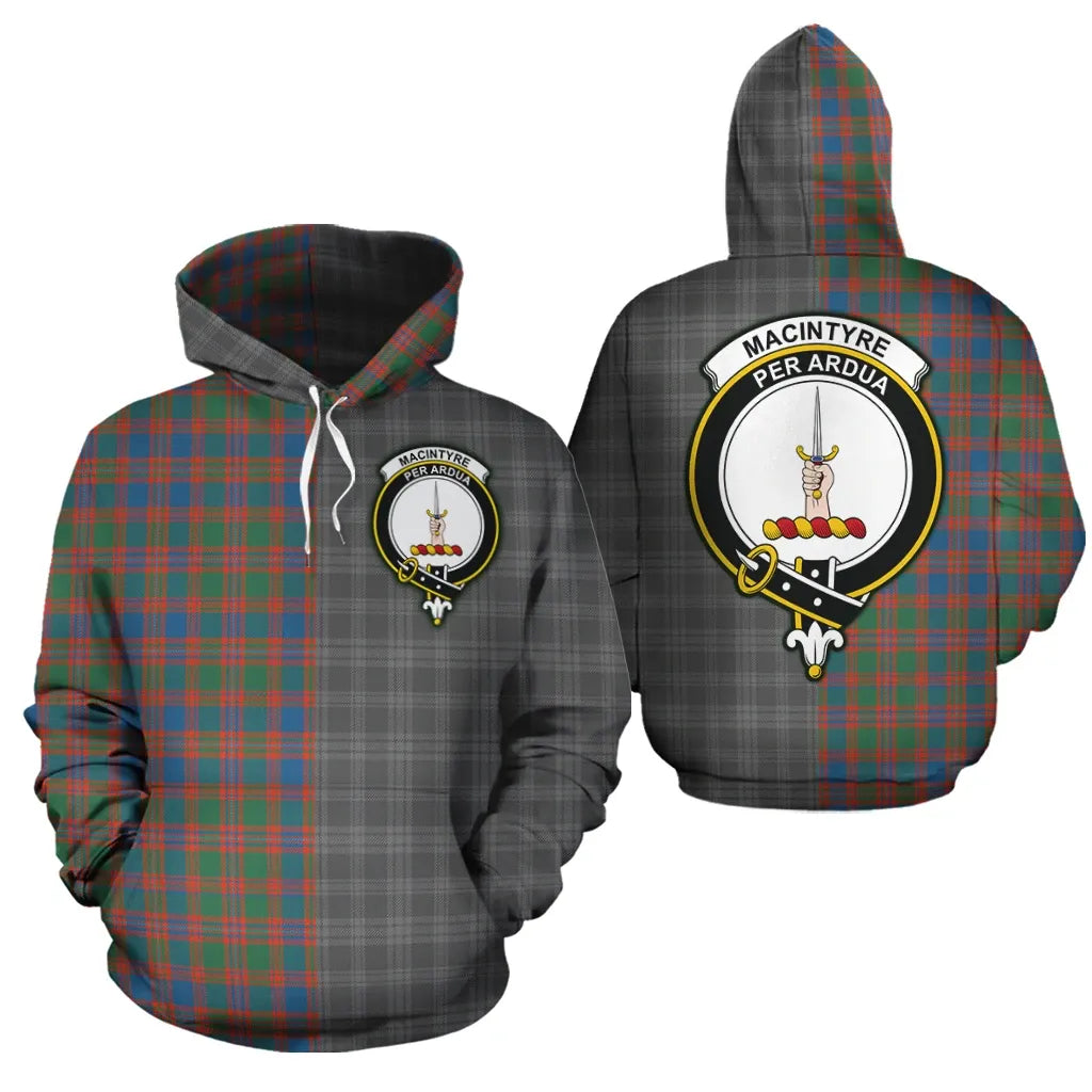 Printivon Macintyre Ancient Clan Half Of Me New Version Crest Tartan Hoodie