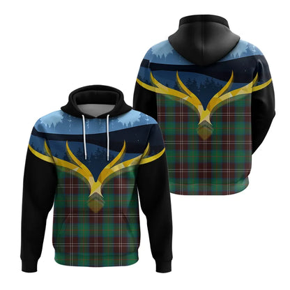 Printivon Chisholm Hunting Ancient Clan Night Of Deer Hoodie