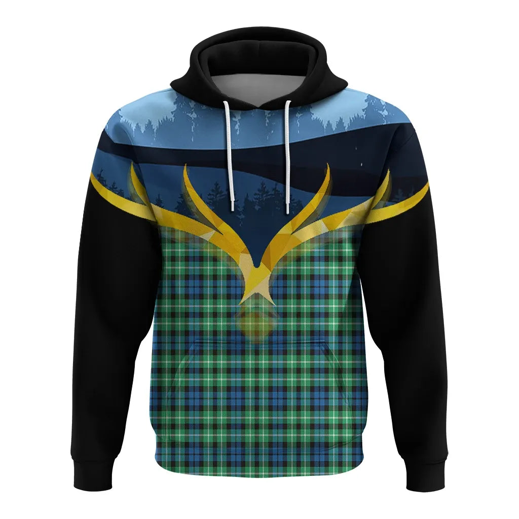 Printivon Graham Of Montrose Ancient Clan Night Of Deer Hoodie